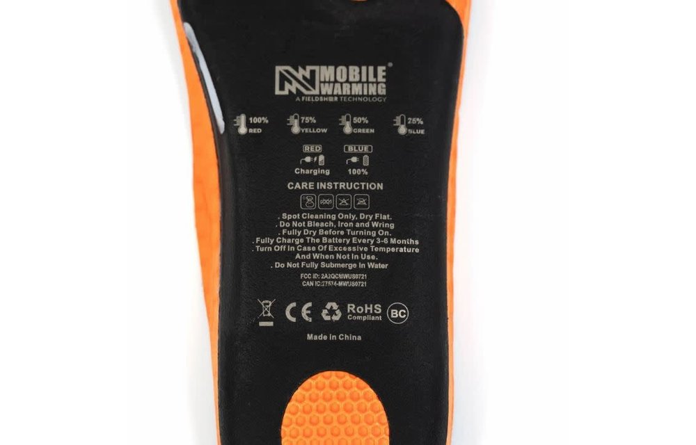 Premium BT Heated Insoles | Unisex | 3.7V | Bluetooth | BLK | SM