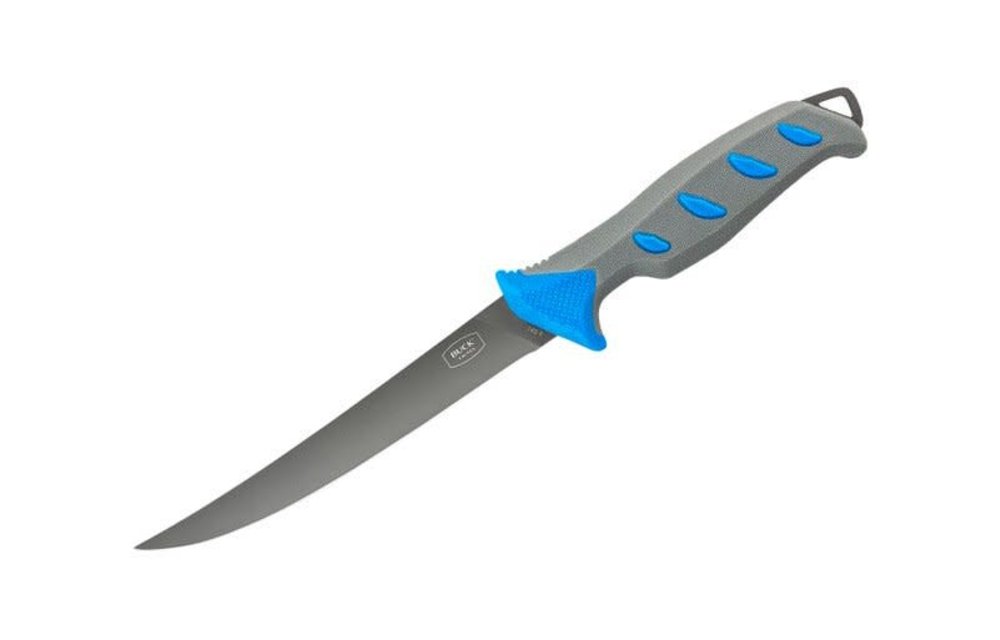 HOOKSET 6" SALT WATER FILLET,BLUE/GRAY HDL,SHEATH