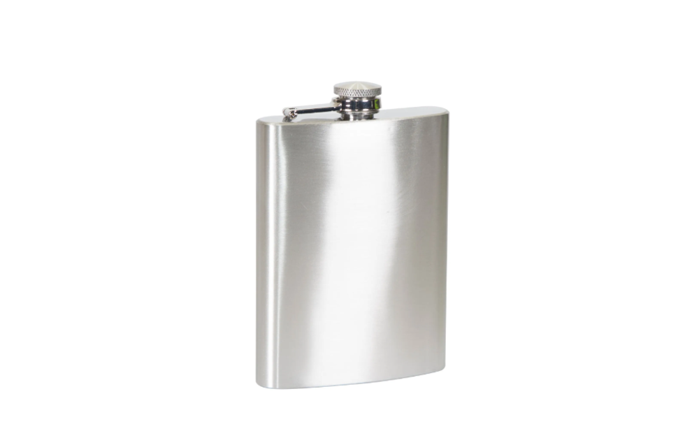 STAINLESS STEEL FLASK - 8 OZ - CLAMSHELL