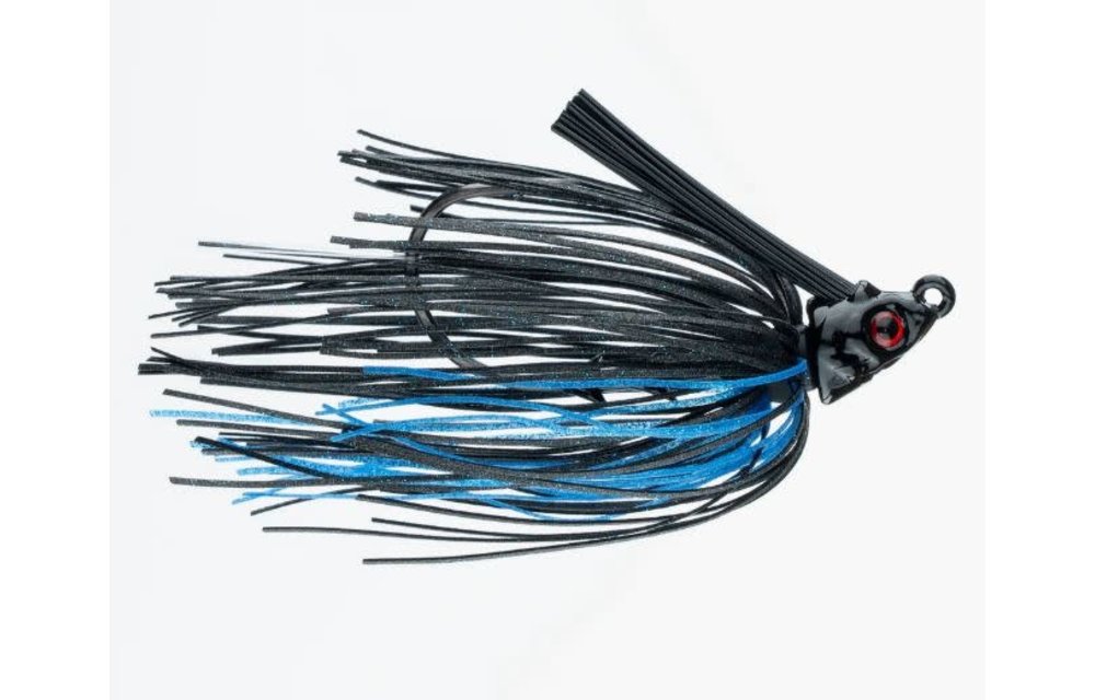 75302 FT Swim Jig Black Blue 1/2 oz Jig 5/0 VMC 30 degree vertical eye