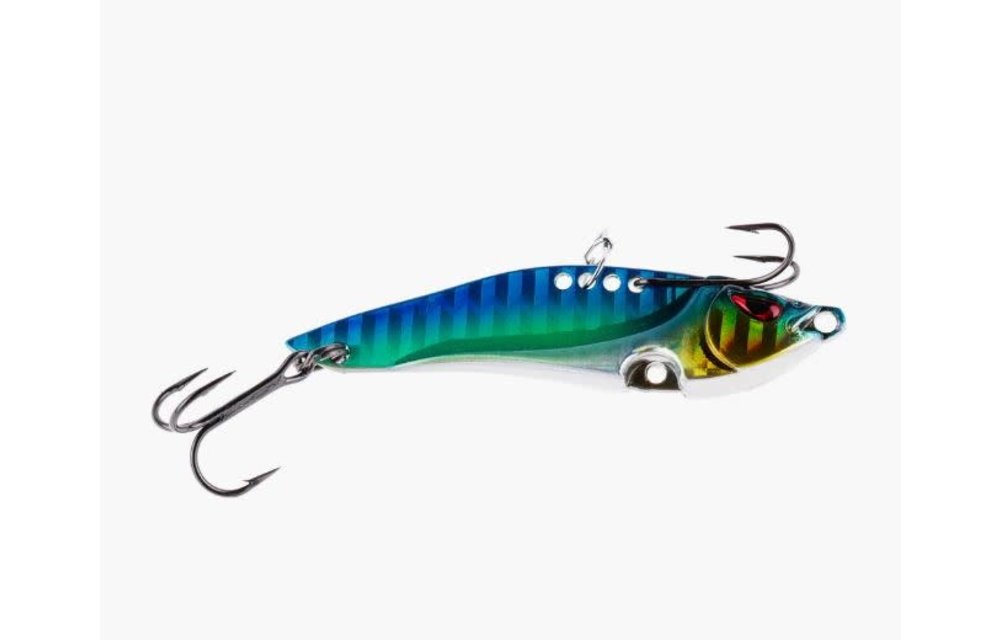 66002 Bladebait Herring 1/2 oz Vertical Jig # 6 VMC double hook #6 VMC treble- lead free zinc body