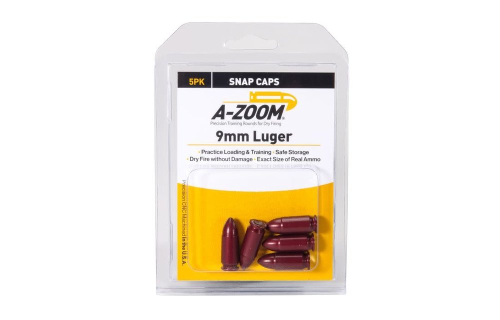 A-ZOOM 9MM LUGER SNAP CAP 5PK