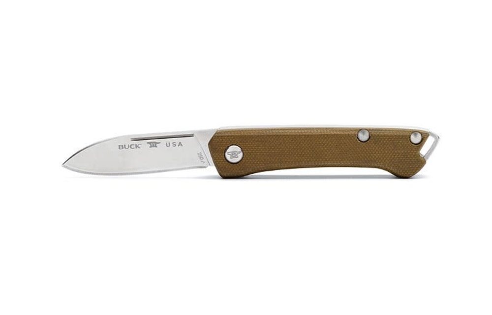 SAUNTER,OD GREEN MICARTA HDL,SATIN FINISH DROPPOINT BLD