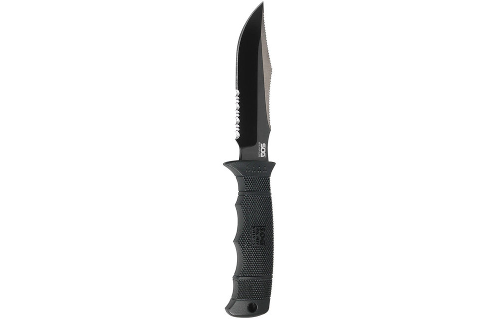 SEAL PUP ELITE / BLACK TINI / KYDEX SHEATH / PARTIALLY SERRATED