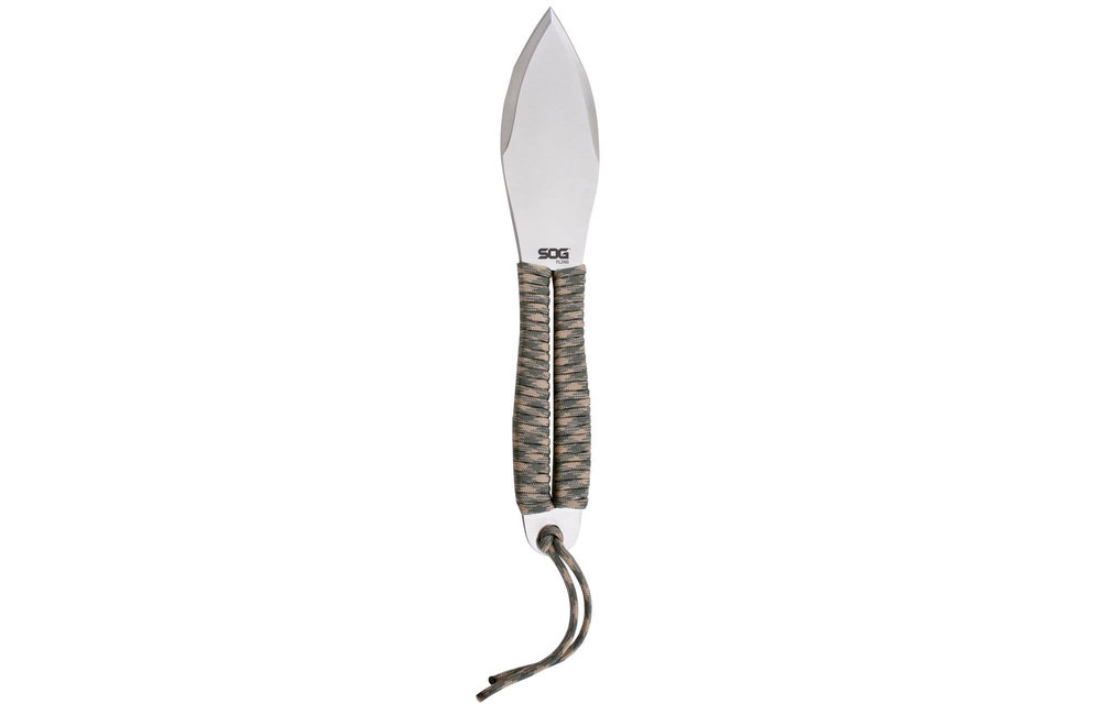 FLING THROWING KNIVES / 3 PACK / SATIN / NYLON SHEATH / CLAM PACK