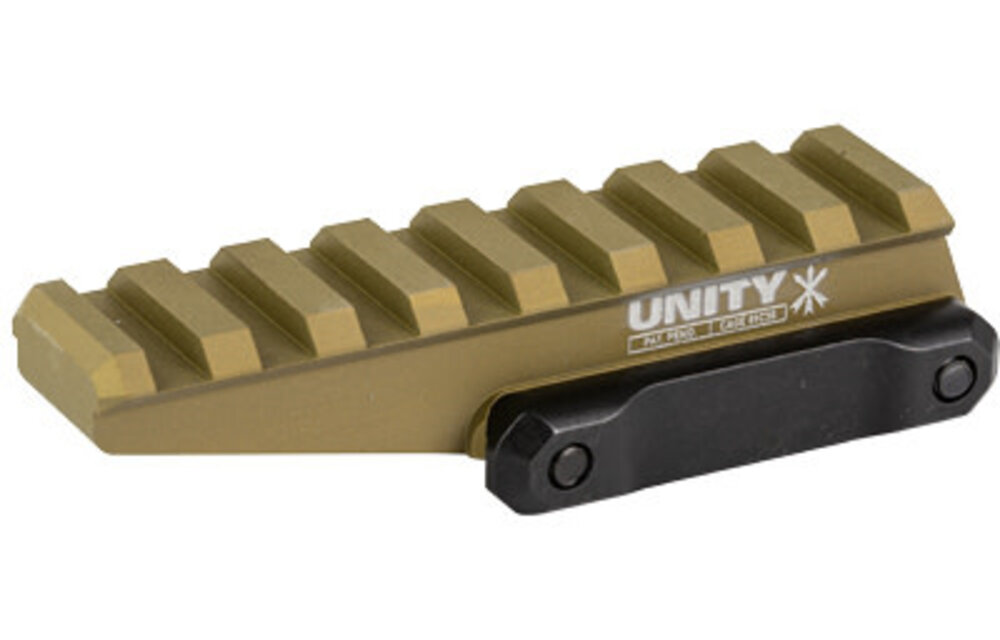 Unity Tactical, FAST, Red Dot Riser, Elevates Lower 1/3 Mount to 2.26" Optical Height, Direct to Picitinny, Anodized Finish, Flat Dark Earth