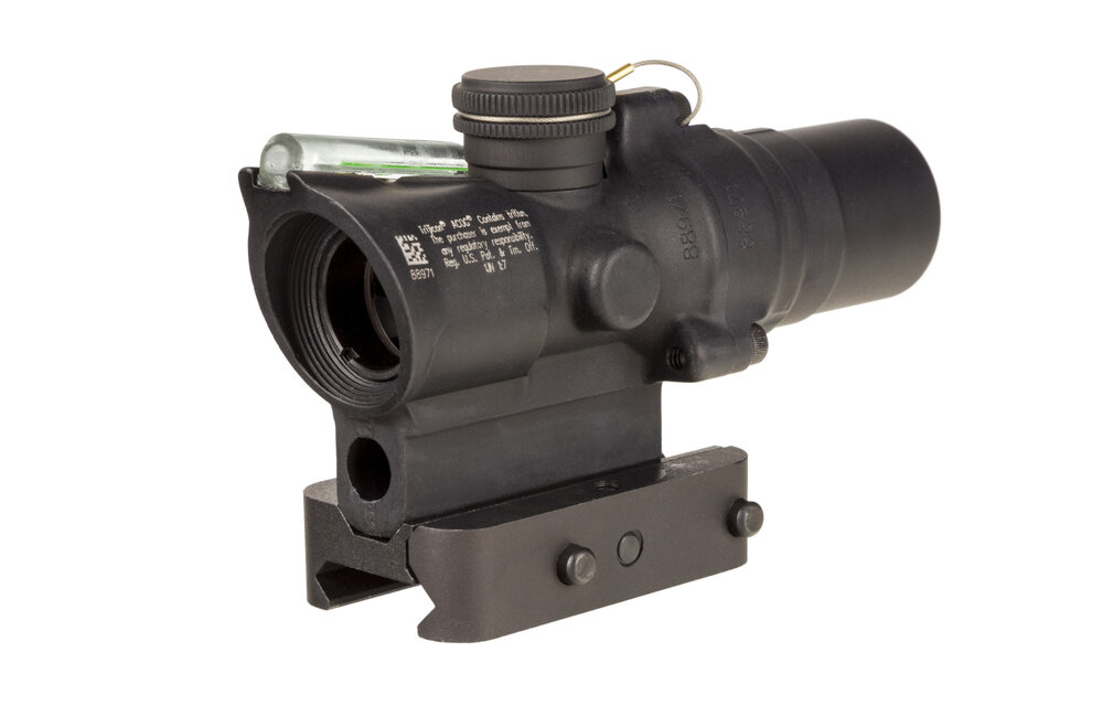 Trijicon 1.5x16S Compact ACOG® Scope, Dual Illuminated Green Ring & 2 MOA Center Dot Reticle w/ Mount with Trijicon Q-LOC™ Technology