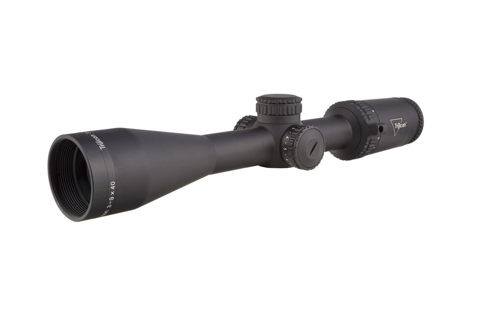 Credo® 3-9x40 Second Focal Plane (SFP) Riflescope w/ Red Standard Duplex, 1 in. Tube, Matte Black, Low Capped Adjusters