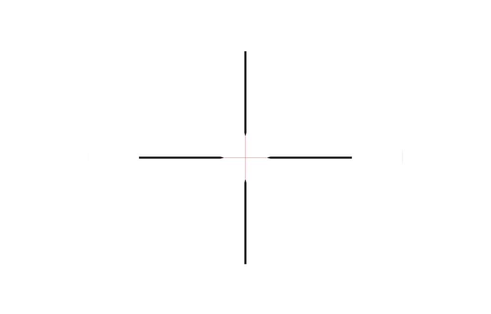 Credo® 3-9x40 Second Focal Plane (SFP) Riflescope w/ Red Standard Duplex, 1 in. Tube, Matte Black, Low Capped Adjusters