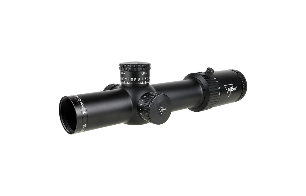 Credo® HX 1-10x28 First Focal Plane (FFP) Riflescope w/ Red/Green MOA Segmented Circle Enhanced, 34mm Tube, Satin Finish, Exposed Elevation Adjuster w/ Return to Zero Feature