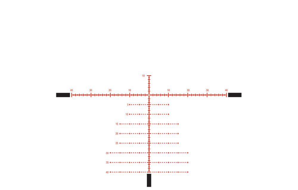 Tenmile 4.5-30x56 FFP Long-Range Riflescope w/ Red/Green MOA Precision Tree, 34mm Tube, Matte Black, Exposed Elevation Adjuster w/ Return to Zero Feature
