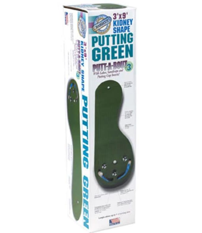 3'X9' KIDNEY SHAPED PUTTING GREEN WITH HAZARDS