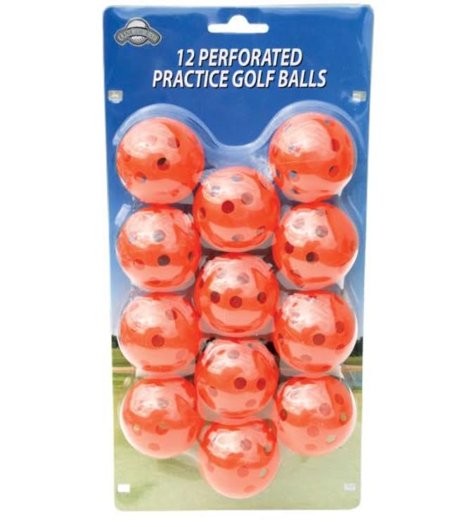 On-Course 12 PERFORATED GOLF BALLS ORANGE