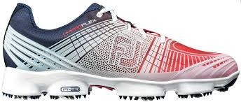 footjoy red white and blue golf shoes