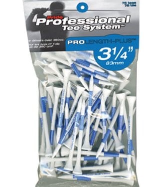 Pride Sports Pride-Sports PTS GOLF TEES 3 1/4'' PROLENGTH-PLUS 75 PACK WHITE