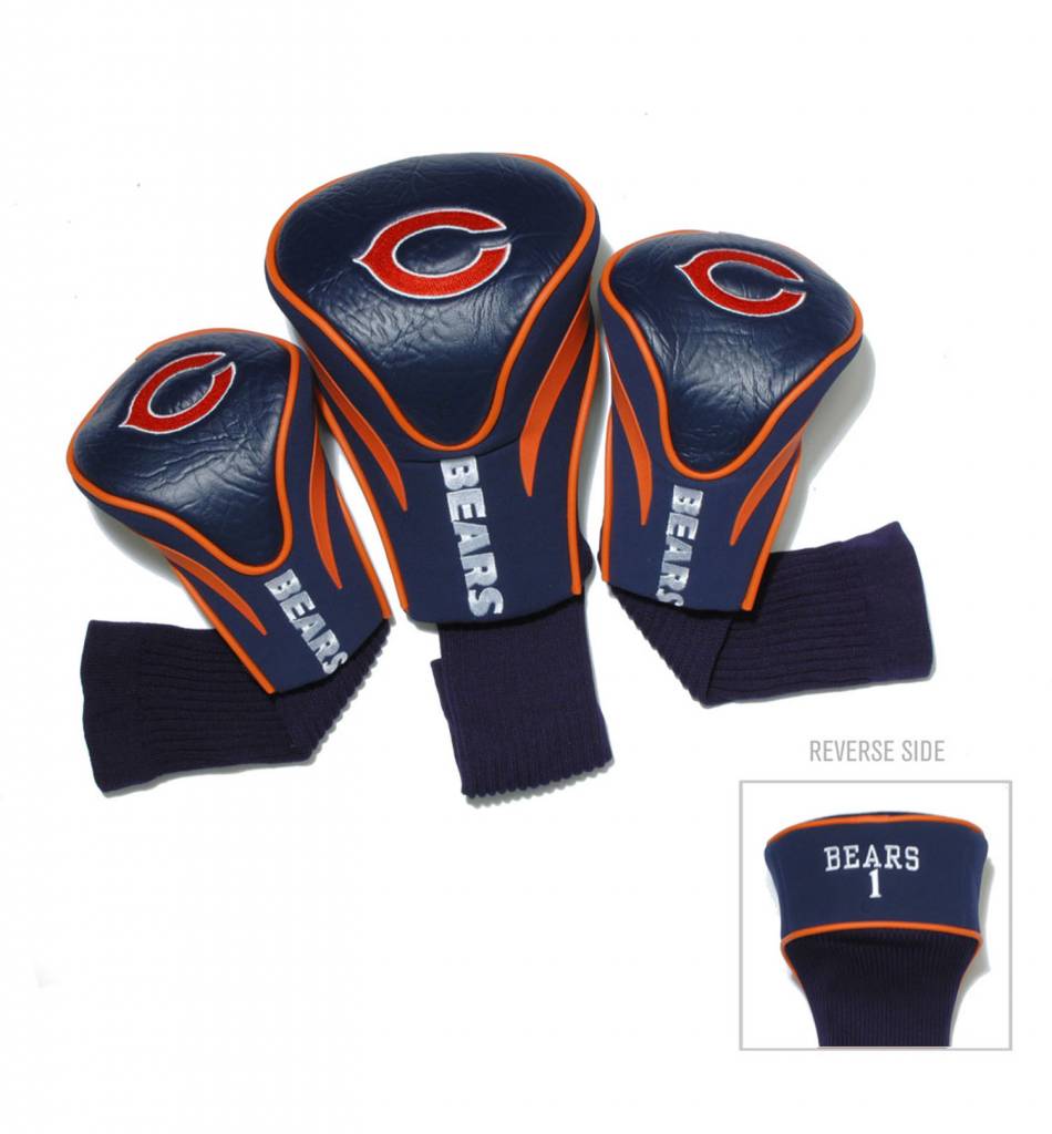 CHICAGO BEARS 3 Pack Contour Golf Head Covers