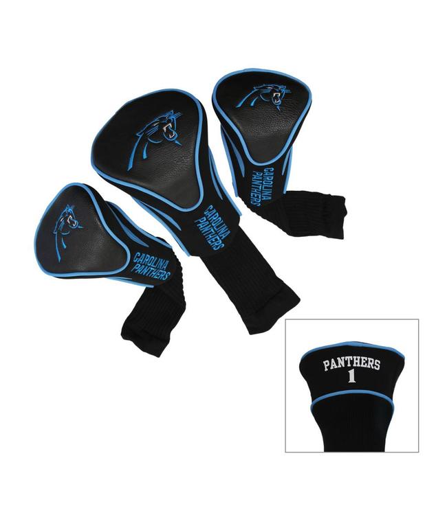 CAROLINA PANTHERS 3 Pack Contour Golf Head Covers