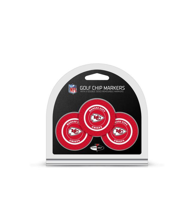 Team Golf Kansas City Chiefs 3-pack Poker Chip Ball Markers