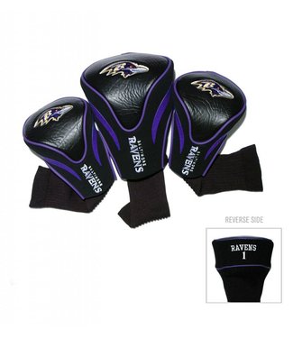 Team Golf BALTIMORE RAVENS 3 Pack Contour Golf Head Covers