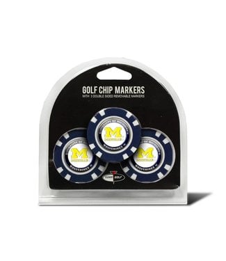 Team Golf MICHIGAN WOLVERINES 3 Pack Golf Chip Ball Markers