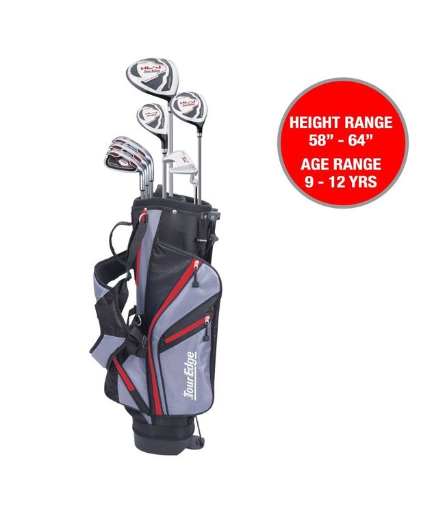 Tour-Edge HL-J 9-12 RED 7 CLUB SET W/BAG LEFT HAND