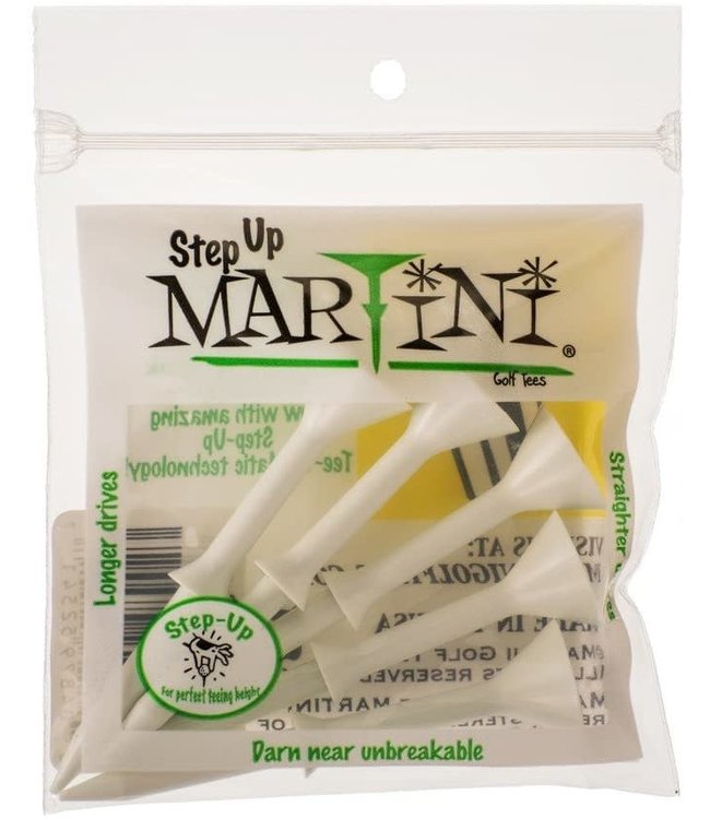 Martini-Golf-Tees MARTINI STEP TEE 5PK WHITE