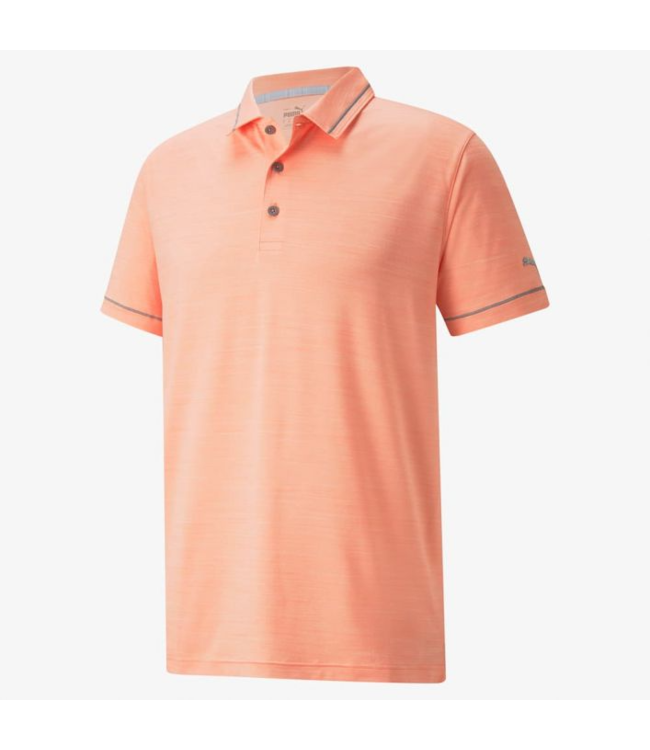 Puma CLOUDSPUN Monarch Golf Polo (LS) Hot Coral