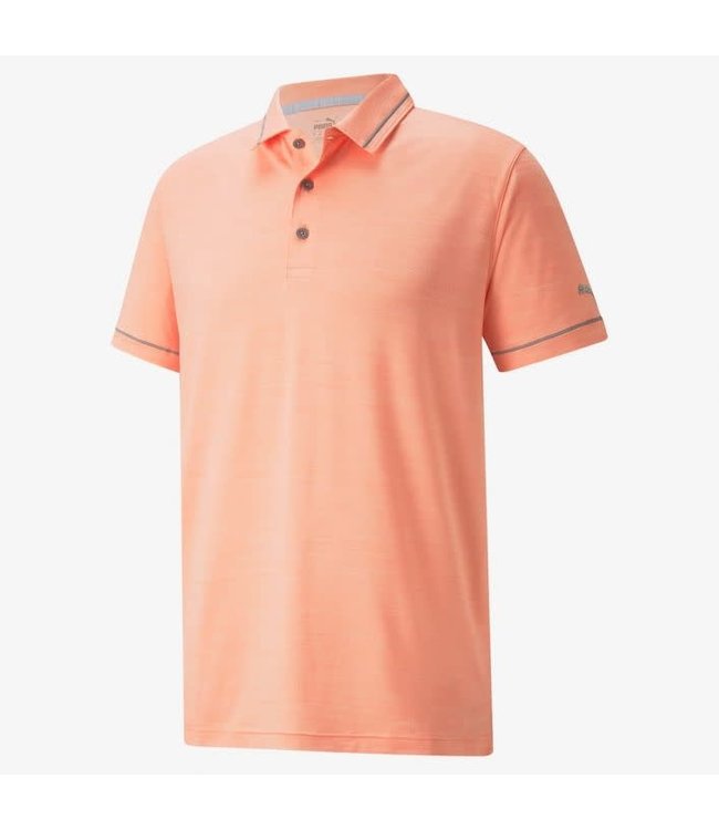 Puma CLOUDSPUN Monarch Golf Polo (LS) Hot Coral