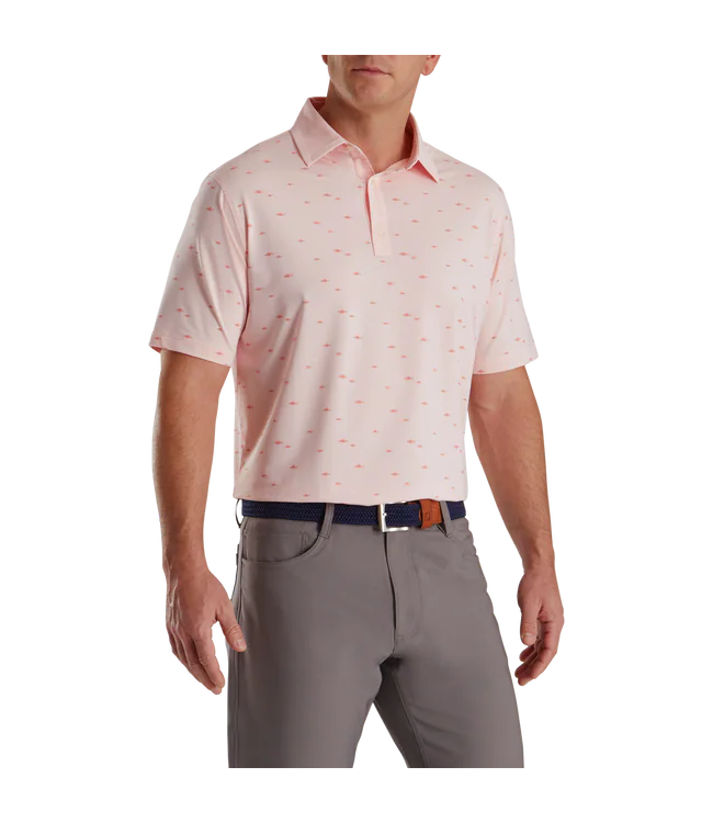 FOOTJOY SCHOOL OF FISH QUARTZ PINK POLO