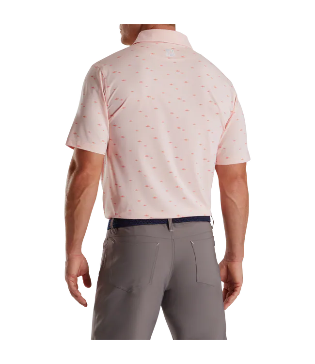 FOOTJOY SCHOOL OF FISH QUARTZ PINK POLO
