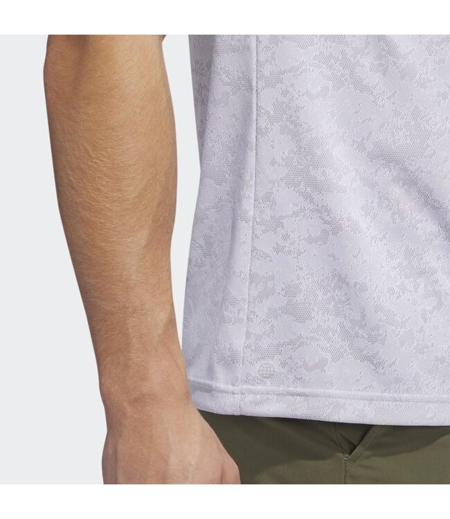 Adidas Textured Jacqaurd Polo Golf Shirt