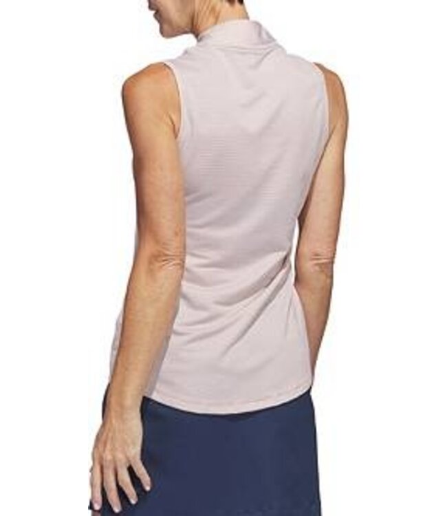 Adidas WOMENS TWO-COLOR OTTOMAN SLEEVELESS GOLF POLO SHIRT