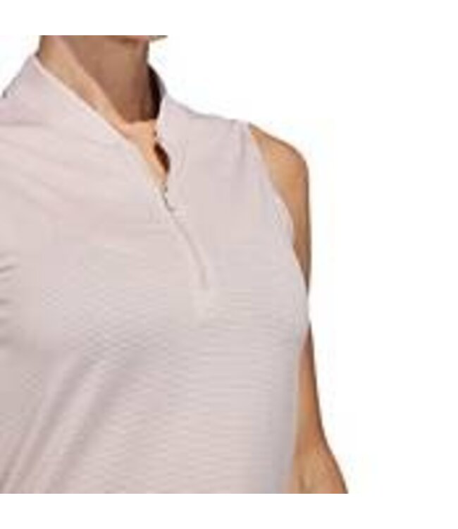 Adidas WOMENS TWO-COLOR OTTOMAN SLEEVELESS GOLF POLO SHIRT