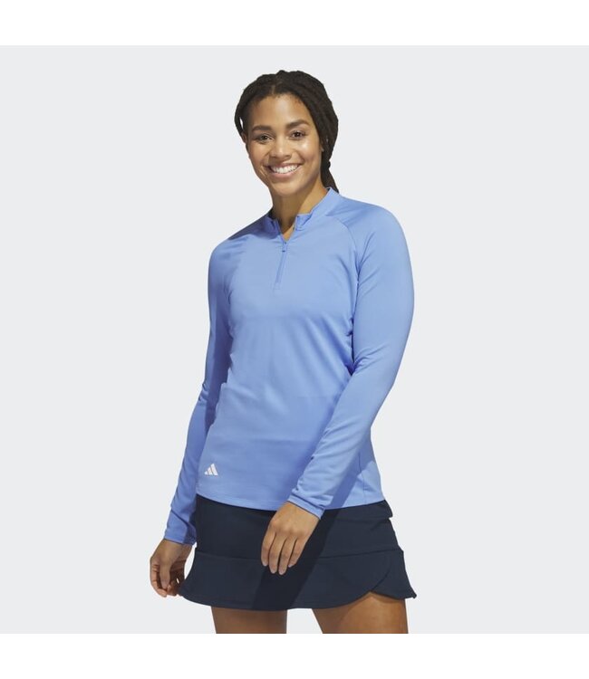 Adidas WOMENS QUARTER-ZIP LONG SLEEVE GOLF POLO