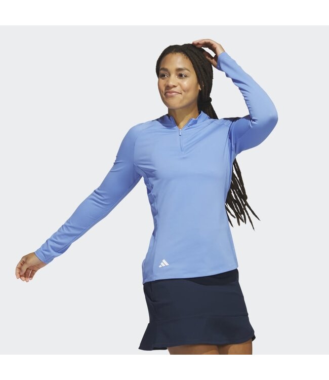 Adidas WOMENS QUARTER-ZIP LONG SLEEVE GOLF POLO
