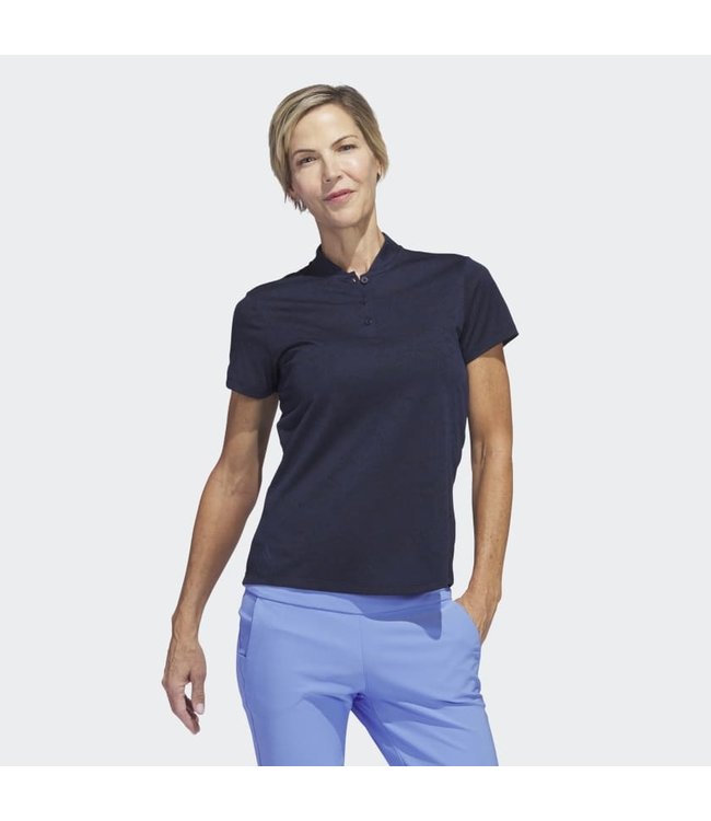 Adidas WOMENS JACQUARD GOLF POLO SHIRT
