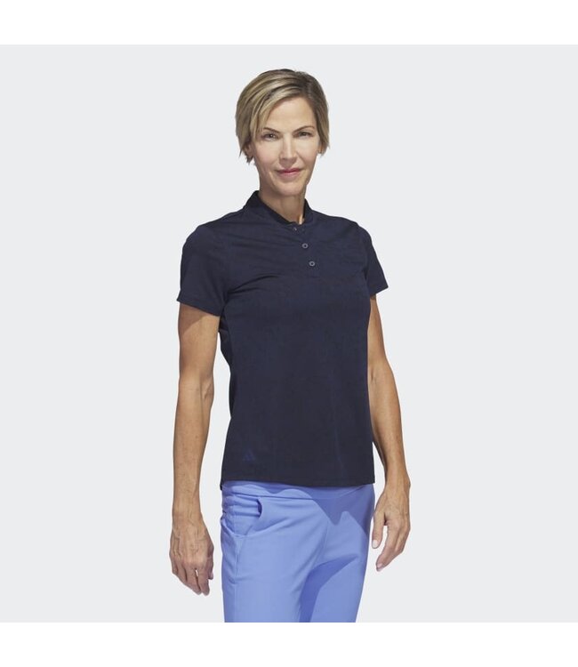 Adidas WOMENS JACQUARD GOLF POLO SHIRT