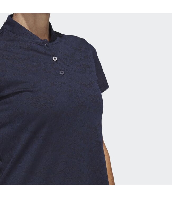 Adidas WOMENS JACQUARD GOLF POLO SHIRT