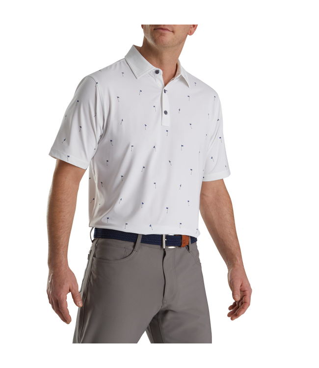 FOOTJOY 18 Holes Print Lisle Self Collar