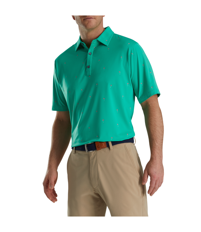 FOOTJOY 18 Holes Print Lisle Self Collar