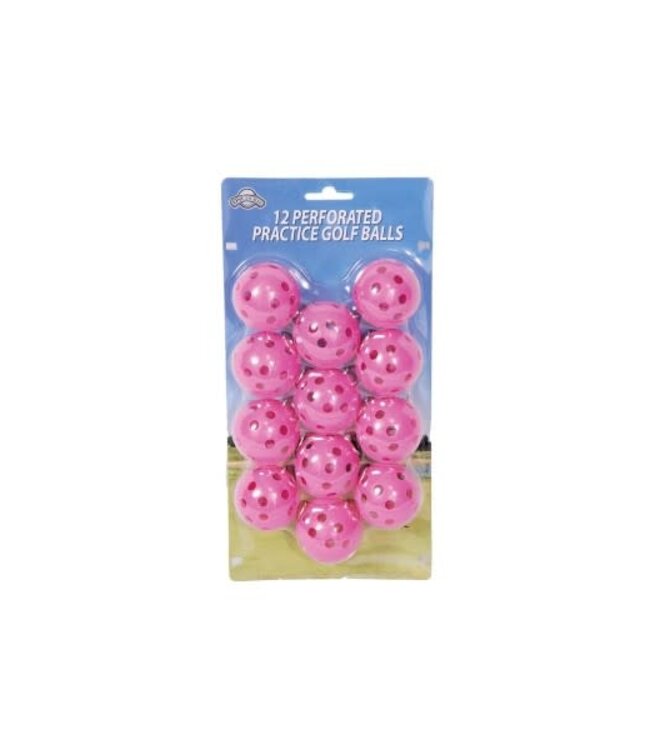 12 PERFORATED GOLF BALLS PINK