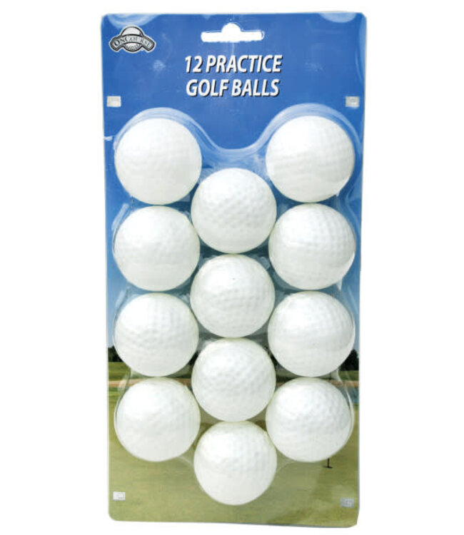 12 PLASTIC BALLS WHITE