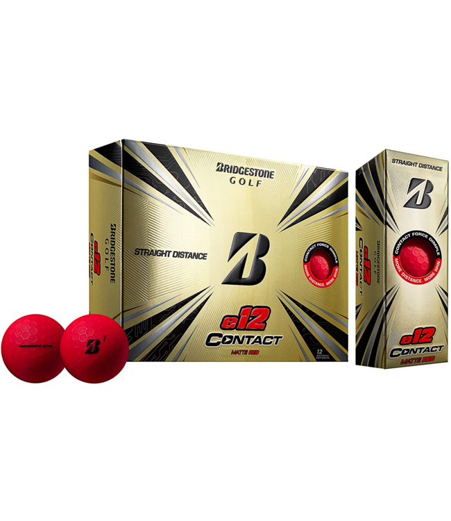 BRIDGESTONE e12 CONTACT GOLF BALL MATTE RED