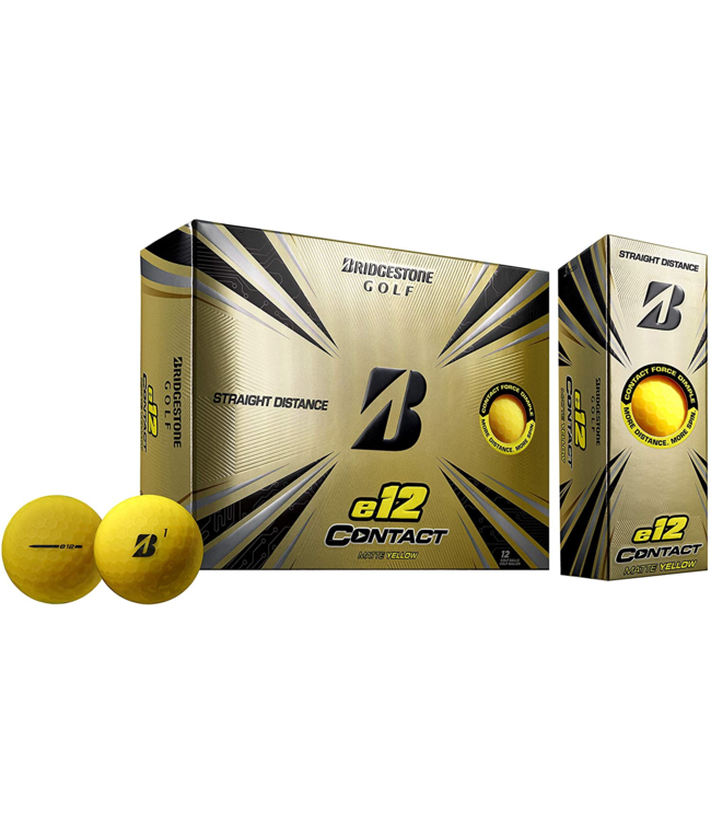 BRIDGESTONE e12 CONTACT GOLF BALL MATTE YELLOW