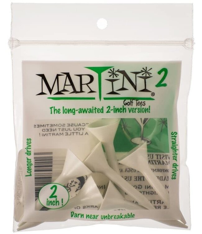 MARTINI TEE 5PK 2" WHITE
