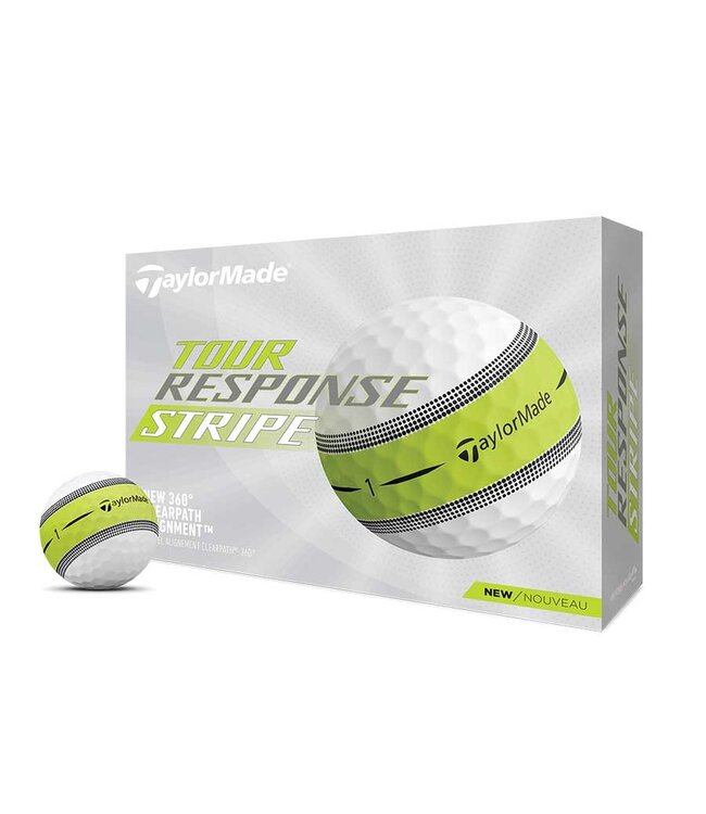 TAYLORMADE TOUR RESPONSE LIME STRIPE GOLF BALLS