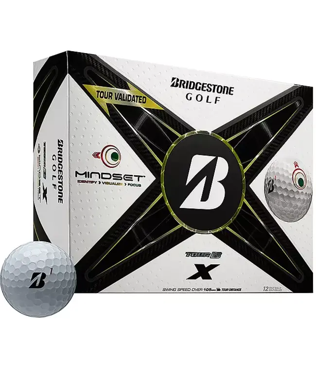BRIDGESTONE TOUR B X MINDSET GOLF BALL