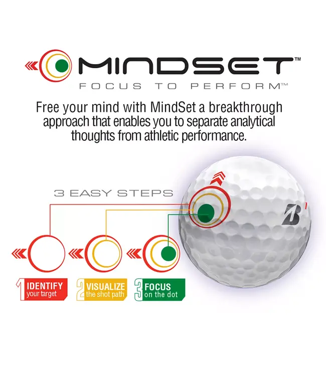BRIDGESTONE TOUR B XS MINDSET GOLF BALL