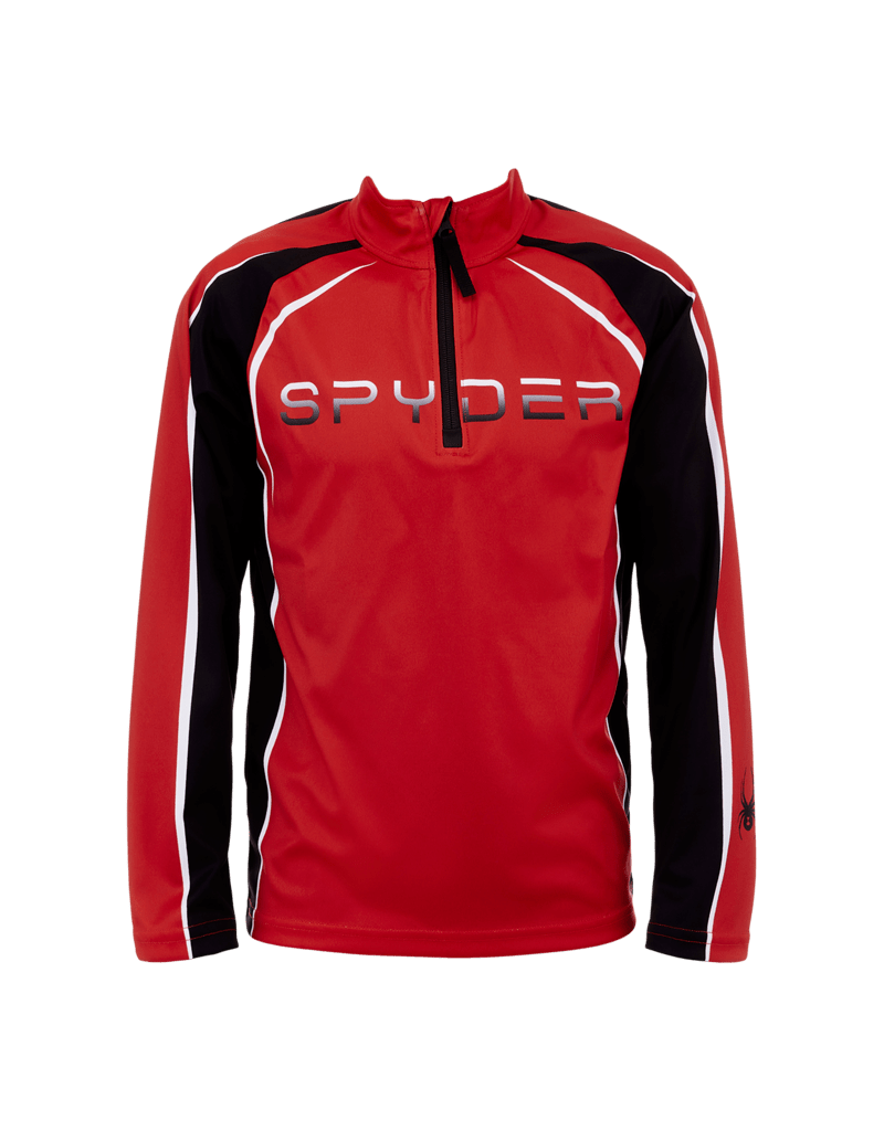 SPYDER SPYDER JR BOY DOWNHILL ZIP T-NECK