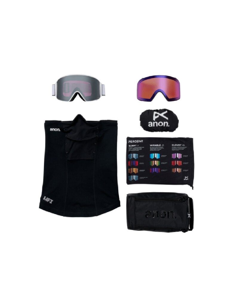 ANON  Anon M4S Cylindrical Low Bridge Snow Goggles + Face Mask